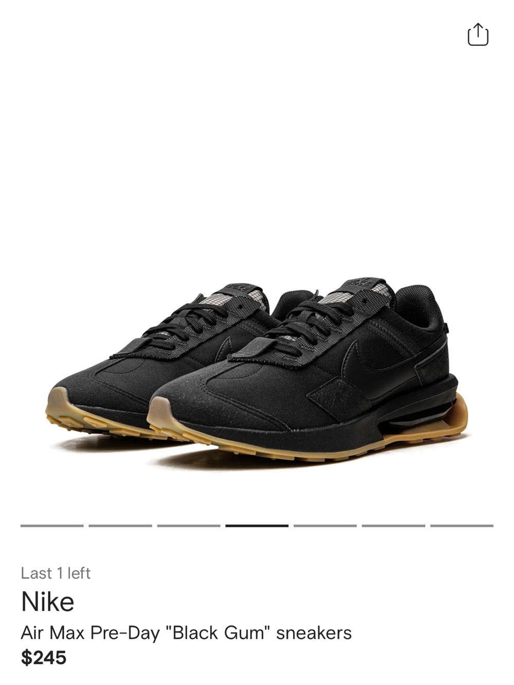 Nike Air Max Pre-Day Men's Sneakers — Black/Gum